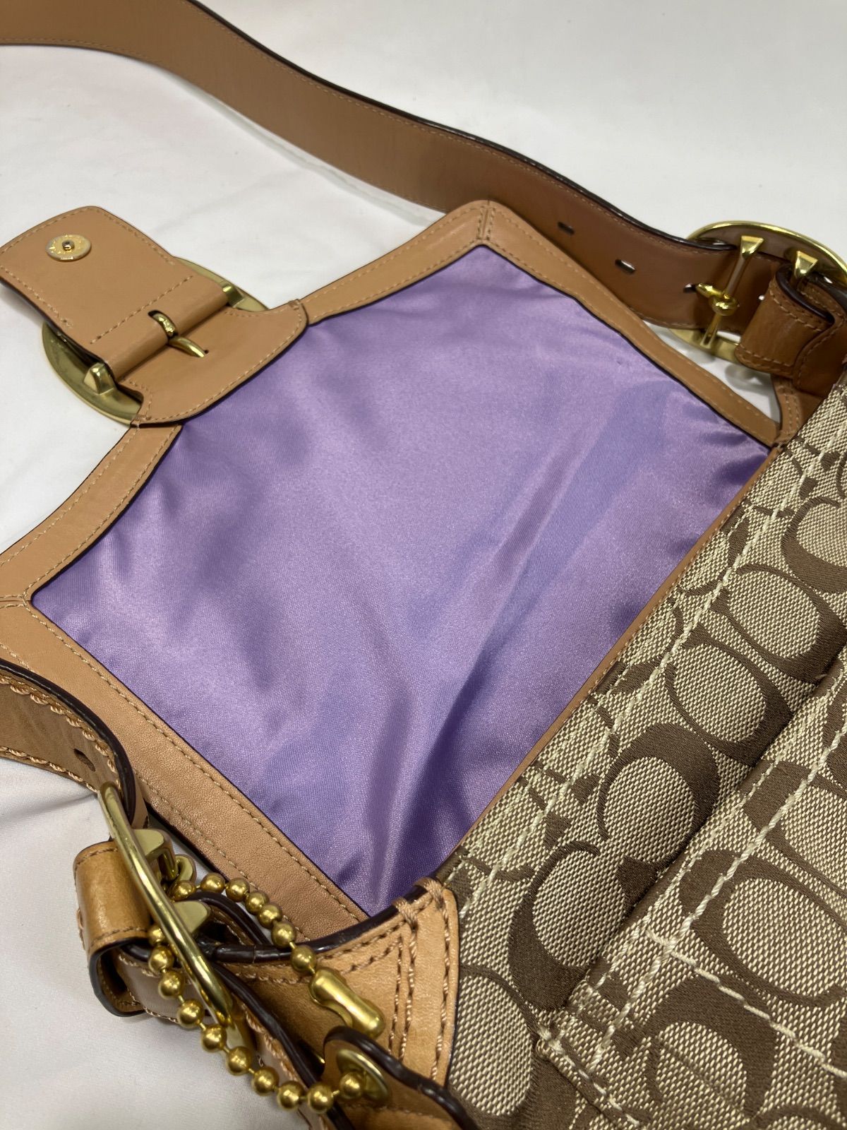 【質Banana】COACH/コーチ シグネチャーショルダーバッグ　12392 中古　現状