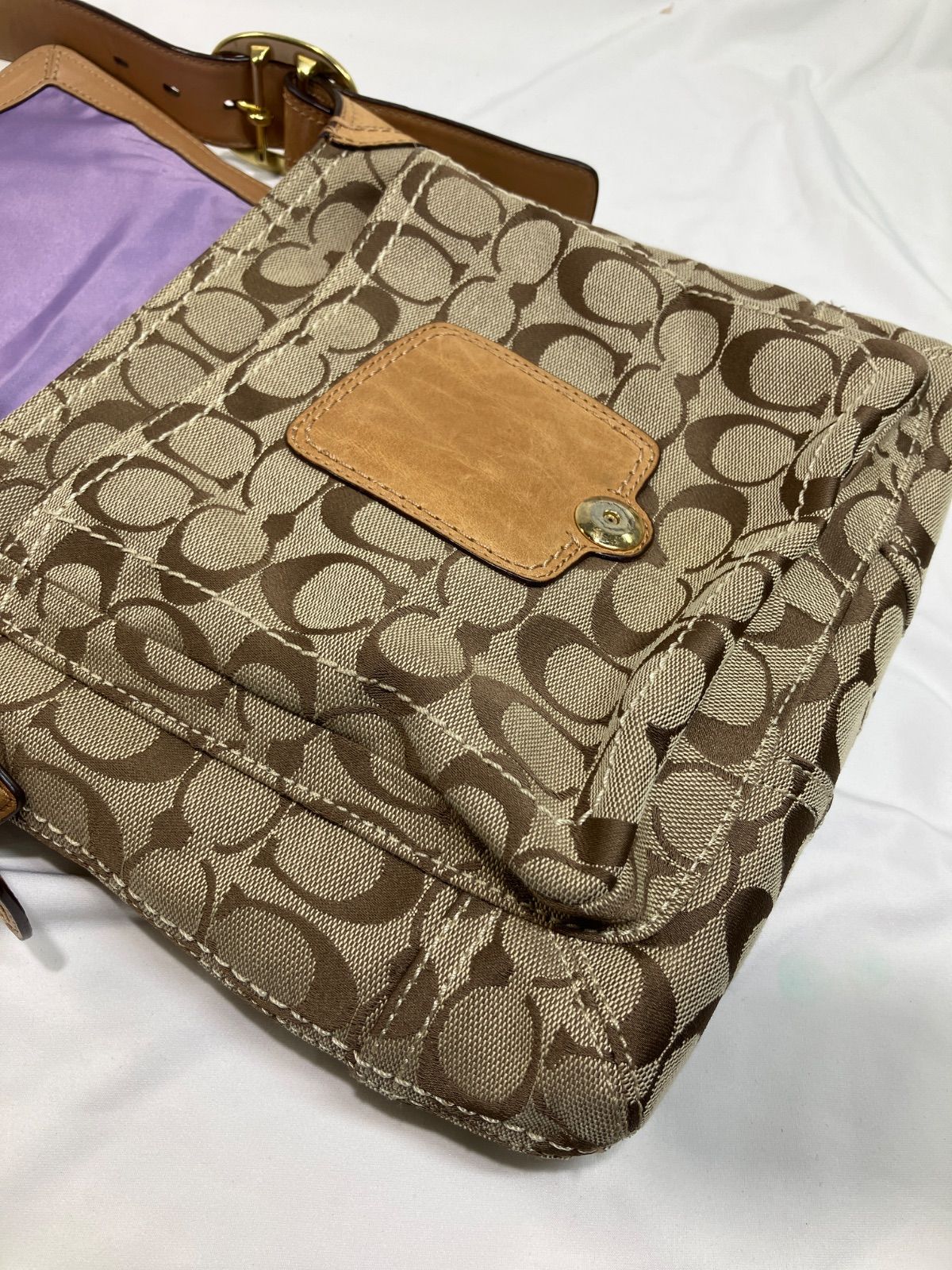 【質Banana】COACH/コーチ シグネチャーショルダーバッグ　12392 中古　現状