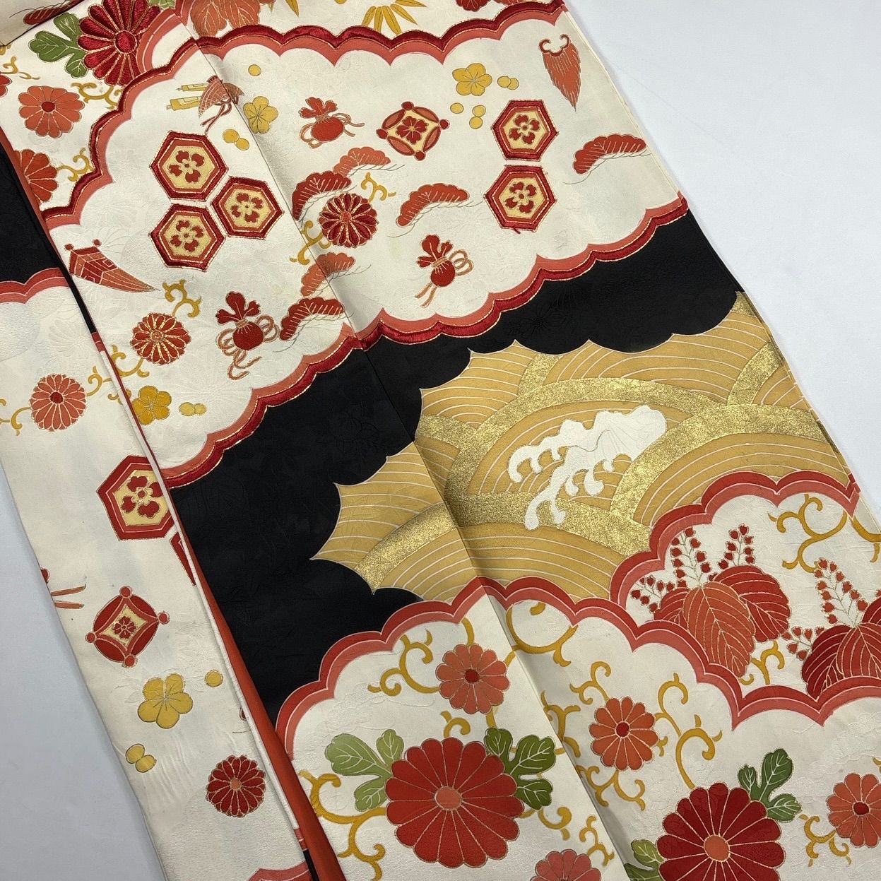振袖 4枚 正絹 着物まとめ売り【6135】同梱購入歓迎 リメイク用 着付け