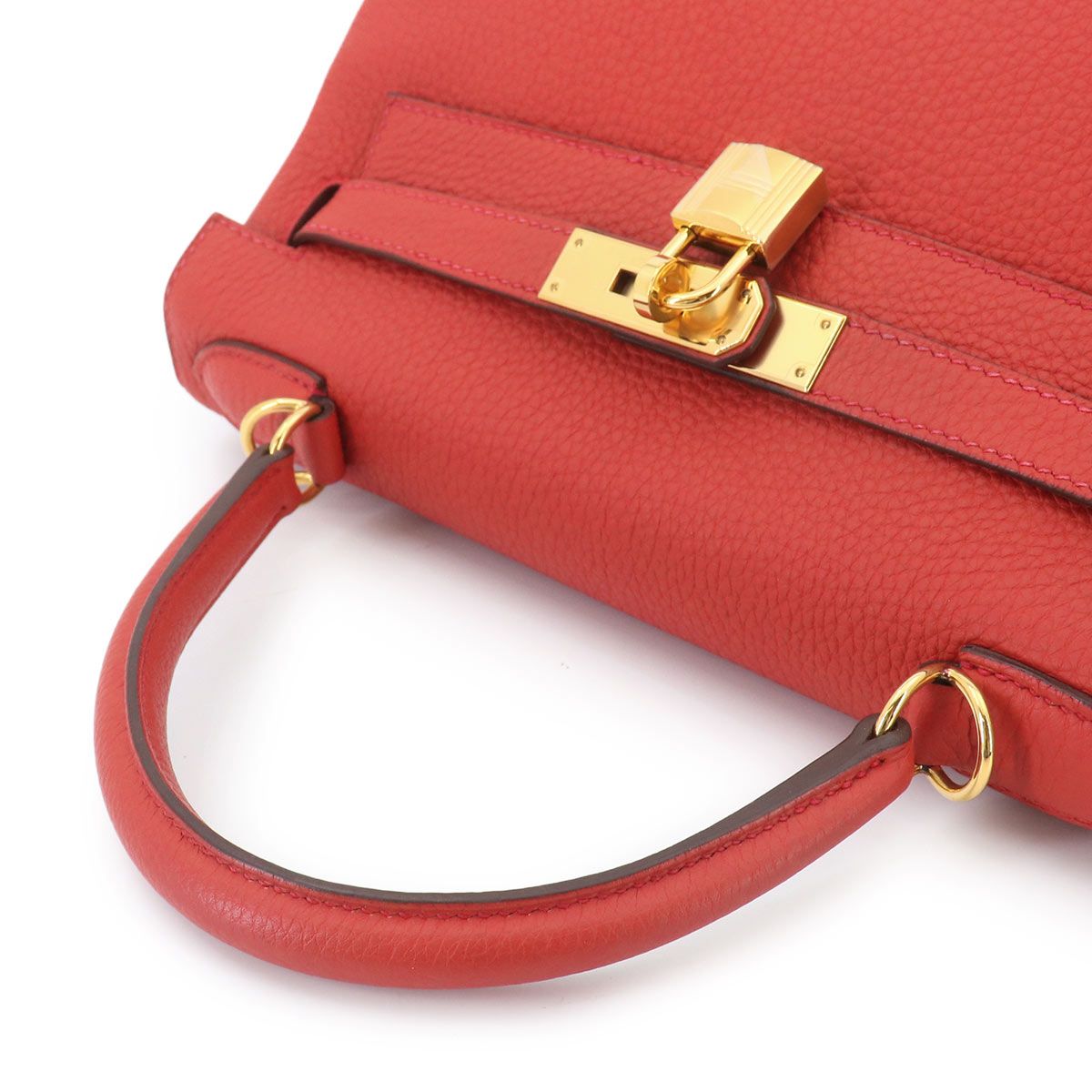 新品同様 エルメス HERMES ケリー 28 トリヨンクレマンス レッド 2way 