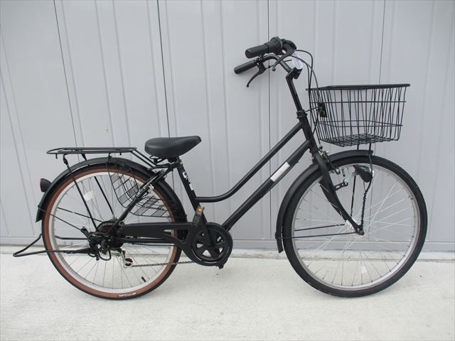F166★整備済み★完成車発送★中古シティ自転車【26インチ　ママチャリ　黒 】