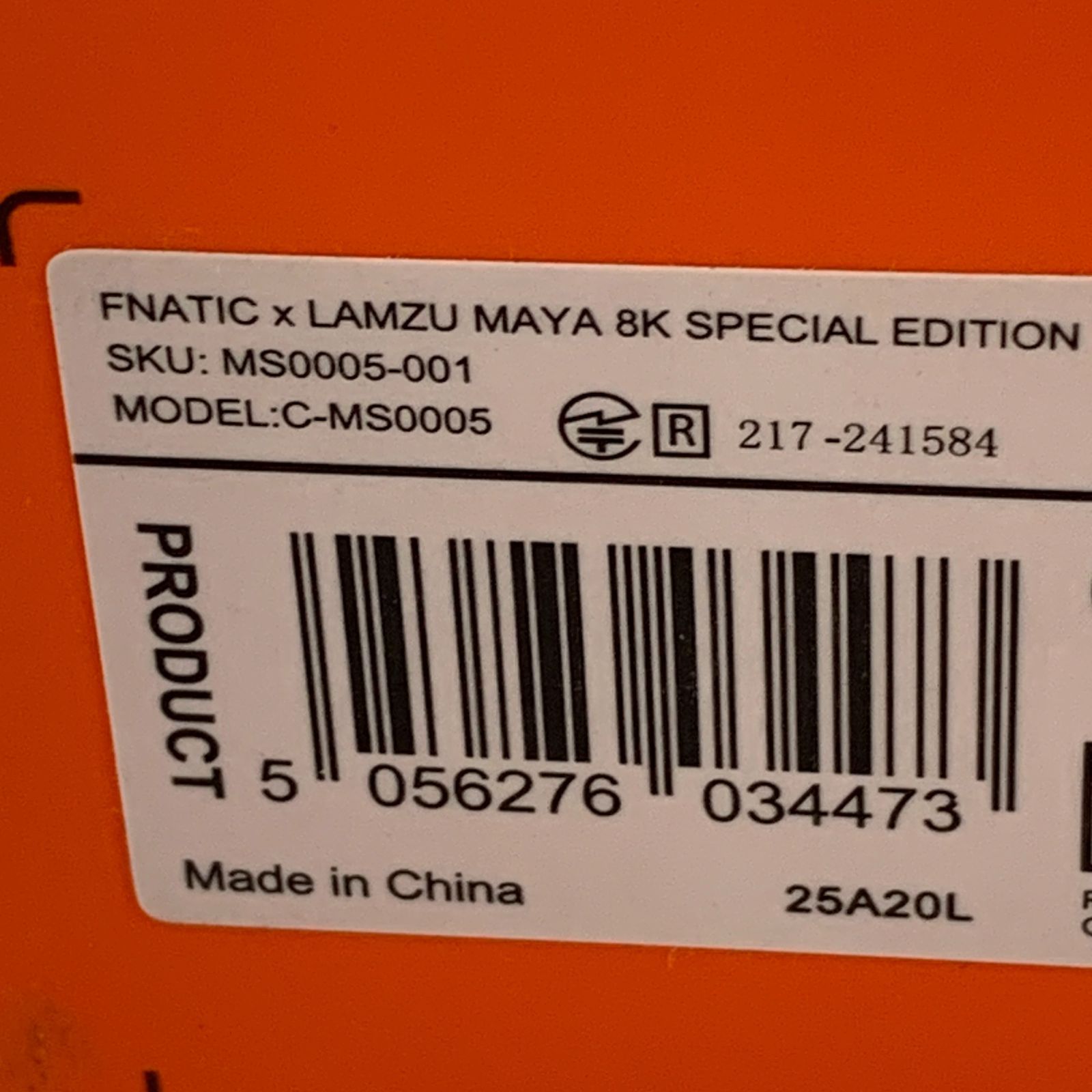 FNATIC x LAMZU MAYA 8K オレンジ FNATIC SPECIAL EDITION ワイヤレス