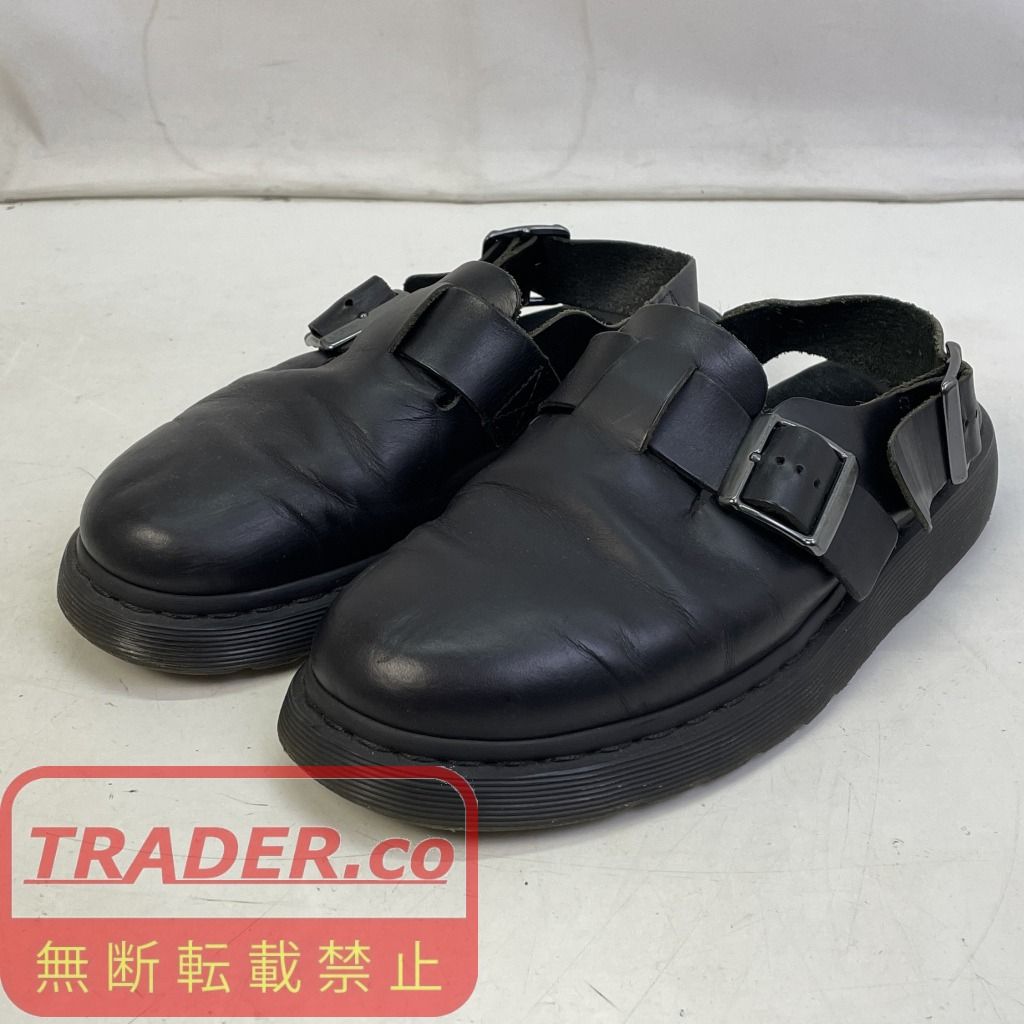 01w-6901 ドクターマーチン Dr.Martens JORGE II ジョージ SMOOTH LEATHER サンダル 箱無し ブラック UK7(26.0) メンズ サンダル 【中古品】