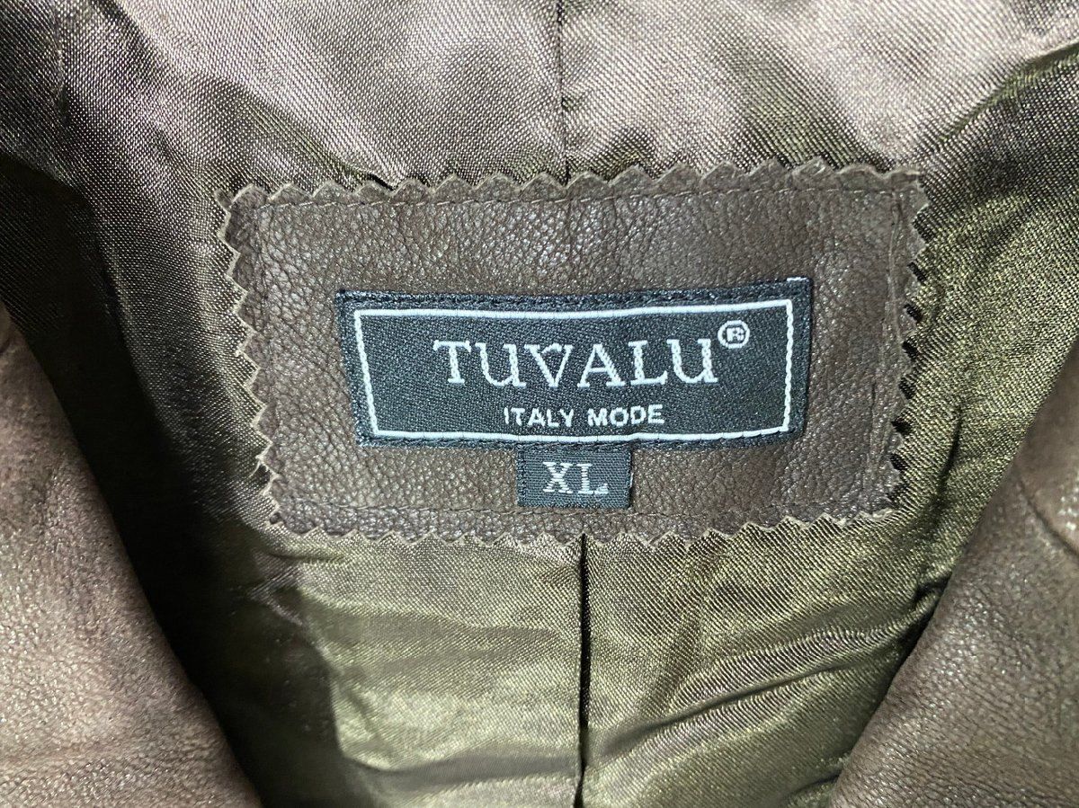 メンズ 古着 TUVALU 鹿皮 シカ皮 レザー テーラードジャケット サイズ