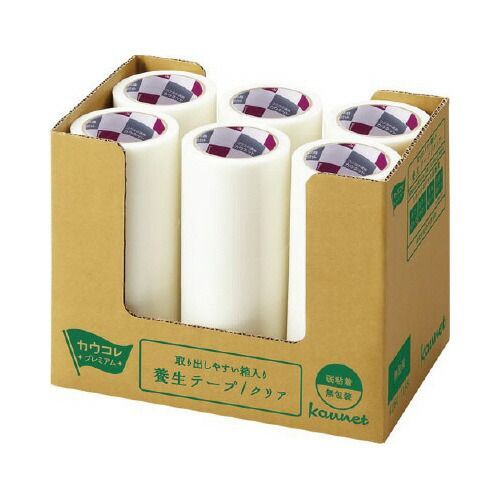 箱入り養生テープ　クリア　３０巻7371-1674【カウネット】