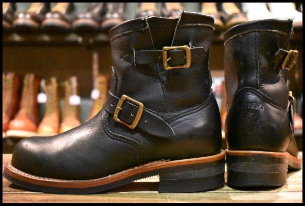 7E 良品 黒タグ】Chippewa チペワ 91002 ショートエンジニア 7インチ