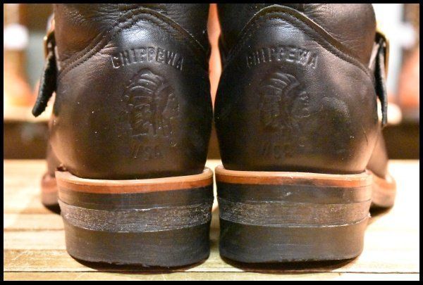 7E 良品 黒タグ】Chippewa チペワ 91002 ショートエンジニア 7インチ