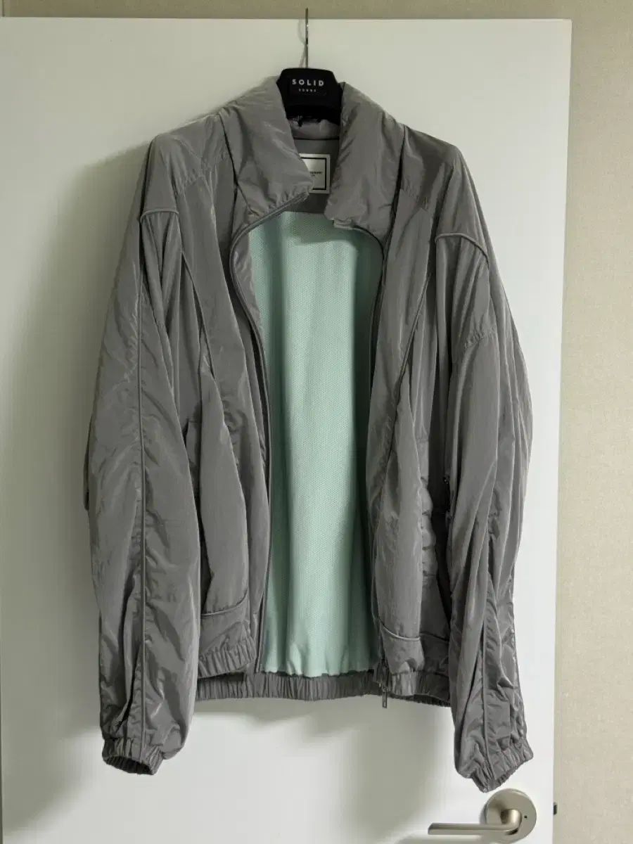 <52> ウーヨンミ 24SS ナイロン トラック ジャケット グレー