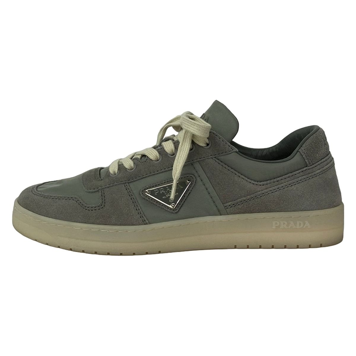 PRADA(プラダ) スニーカー 7 メンズ ダウンタウン 2EE364 グレー Re-Nylon/トライアングルロゴ