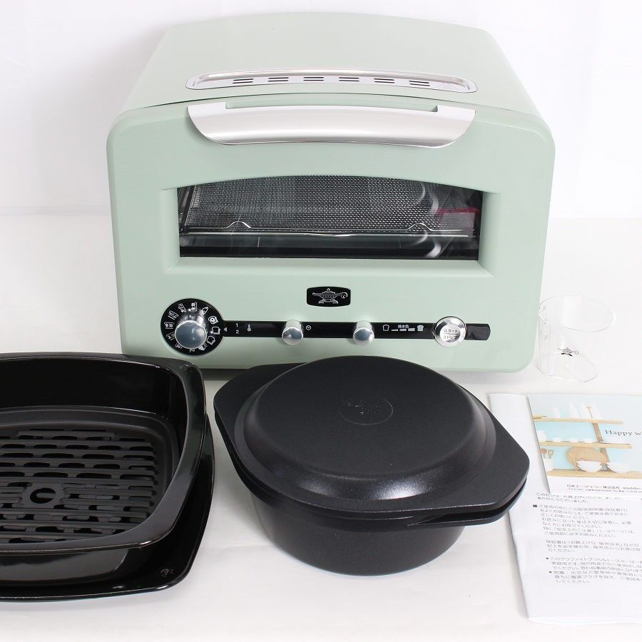 【美品】アラジン グラファイト グリル&トースター AET-GP14B グリーン 4枚焼き Aladdin 本体