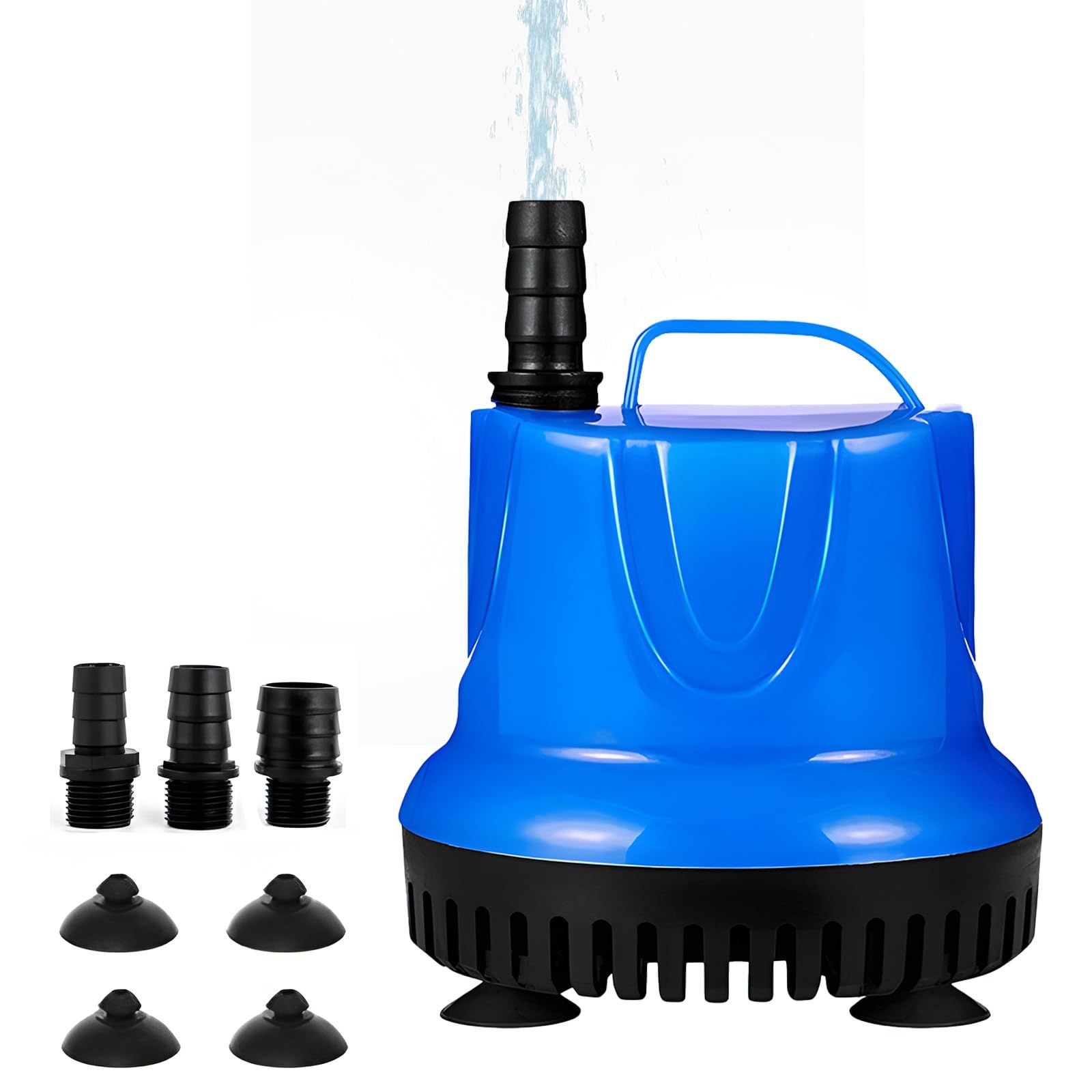 水中ポンプ 底部入水式 循環ポンプ 水槽ポンプ 吐出量5800L/h 揚程5.6m 低水位対応 125W 50/60Hz共用 省エネ 低騒音 アクアリウム/亀の水槽/プール/いけす/お風呂 排水ポンプ 水耕栽培ウォーターポンプ 水族館給水koe