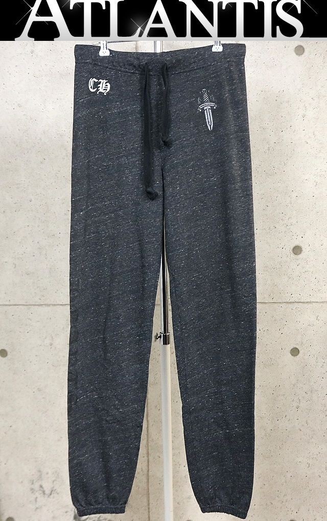 CHROME HEARTS 新宿店 クロムハーツ CH ダガー プリント スウェットパンツ メンズ size:M グレー 31316