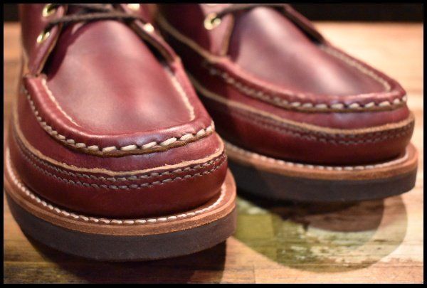 ラッセルモカシン スポーティングクレーチャッカ クロムエクセル バーガンディ 9.5E 美品】RUSSELL MOCCASIN ラッセルモカシン スポーティングクレー