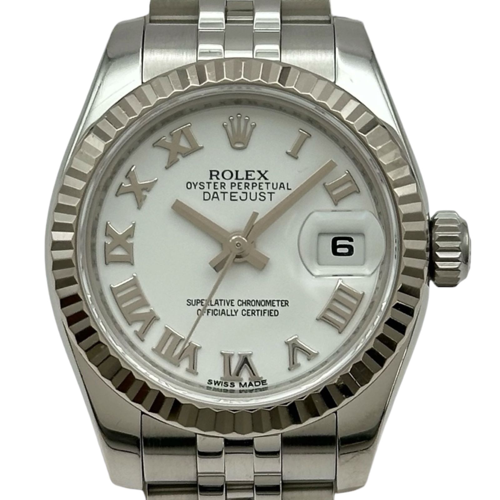ロレックス ROLEX デイトジャスト26 179174 ホワイト ホワイトゴールド/ステンレススチール 自動巻き レディース 腕時計
