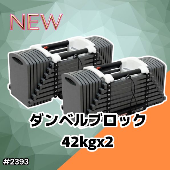 #2393 可変式 ブロック ダンベル 42kg 2個セット 簡単 重量 調整 可能 省スペース 収納可能 安心 安全 ロック機能 ※北海道、沖縄本島、沖縄の離島、その他離島へは別途配送料有り