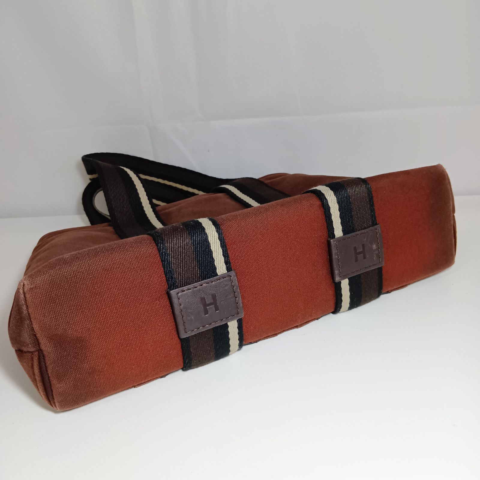 N HERMES エルメス トロカホリゾンタル PM ハンドバッグ カバン トートバッグ ユニセックス ブラウン