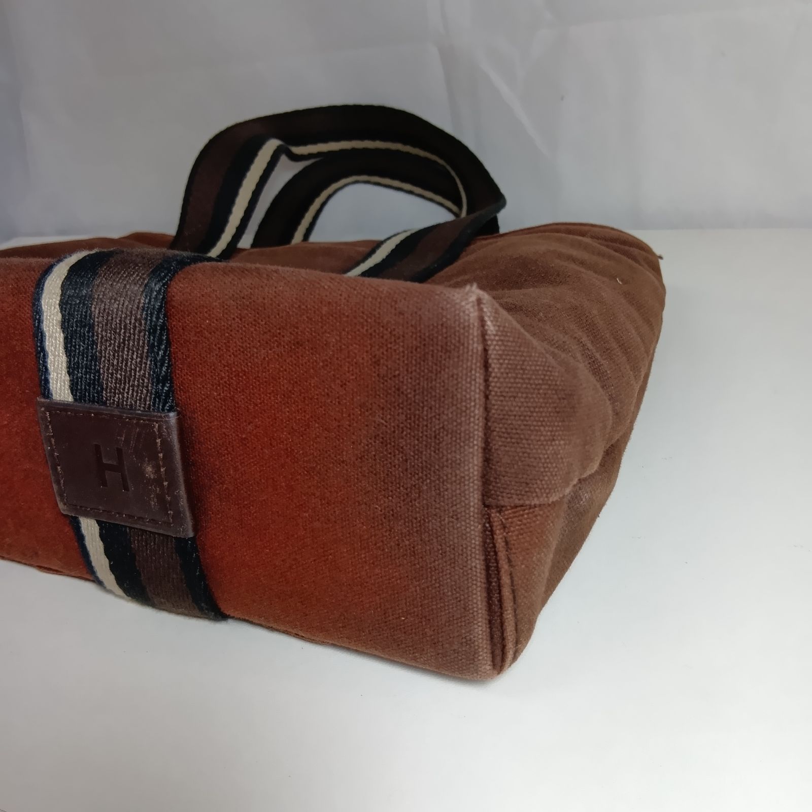 N HERMES エルメス トロカホリゾンタル PM ハンドバッグ カバン トートバッグ ユニセックス ブラウン