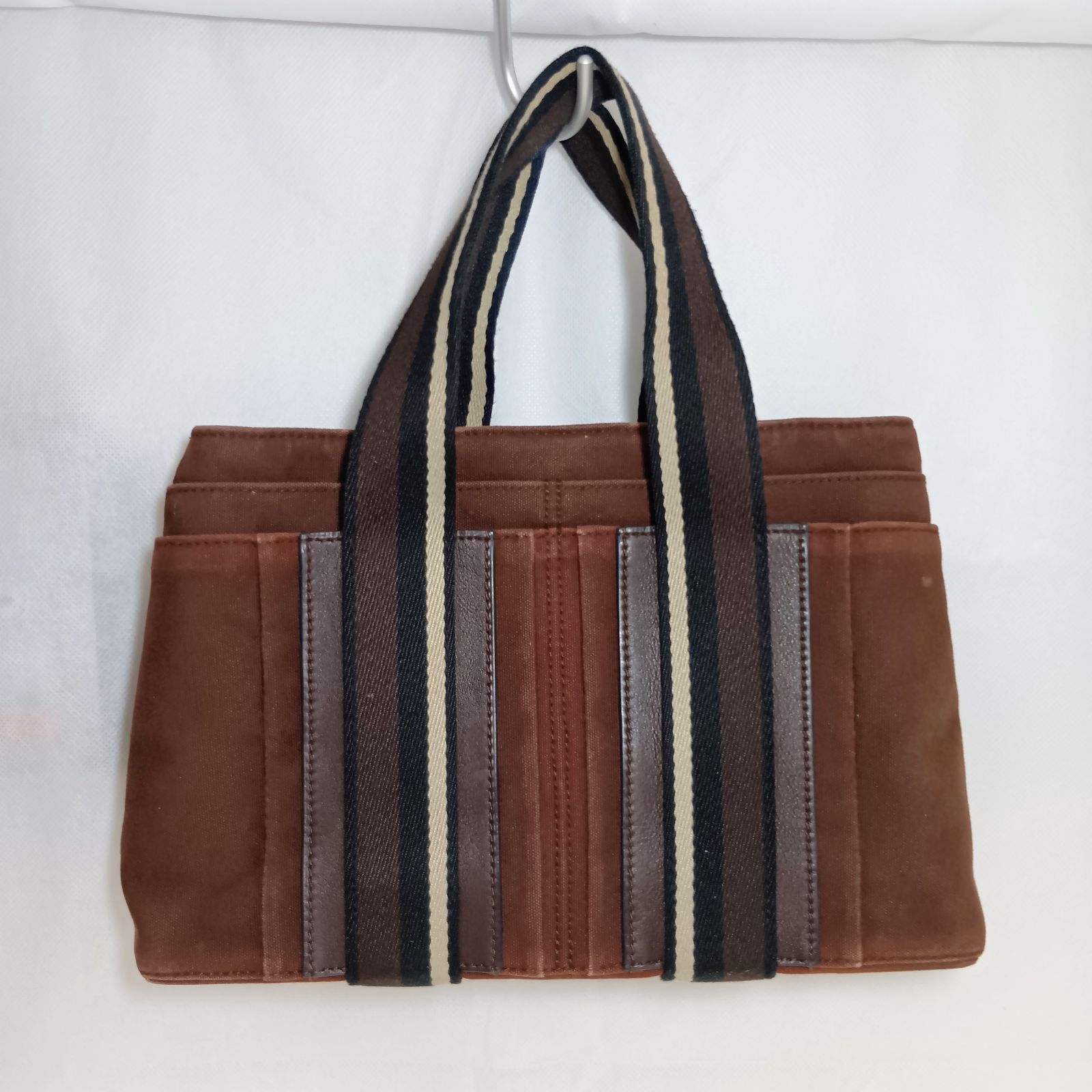 N HERMES エルメス トロカホリゾンタル PM ハンドバッグ カバン トートバッグ ユニセックス ブラウン