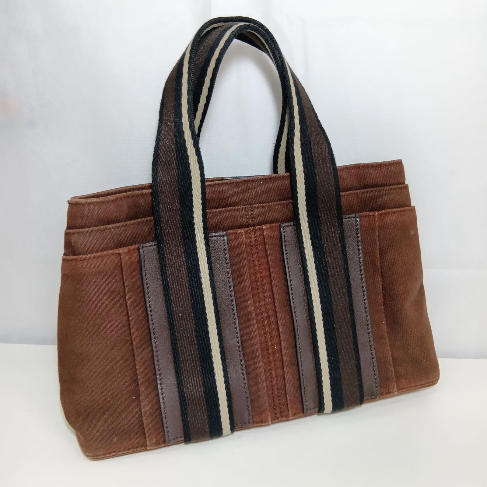 N HERMES エルメス トロカホリゾンタル PM ハンドバッグ カバン トートバッグ ユニセックス ブラウン