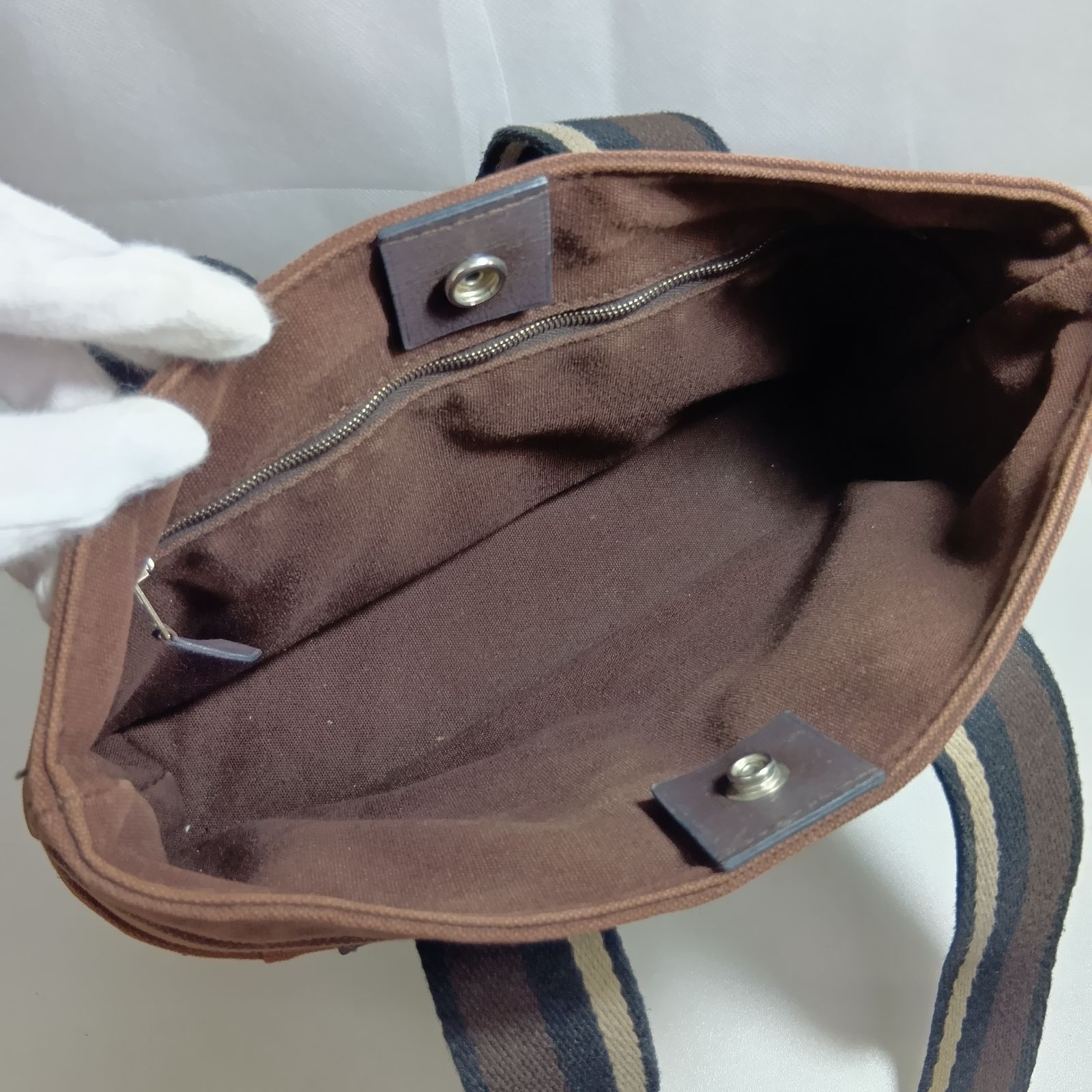 N HERMES エルメス トロカホリゾンタル PM ハンドバッグ カバン トートバッグ ユニセックス ブラウン