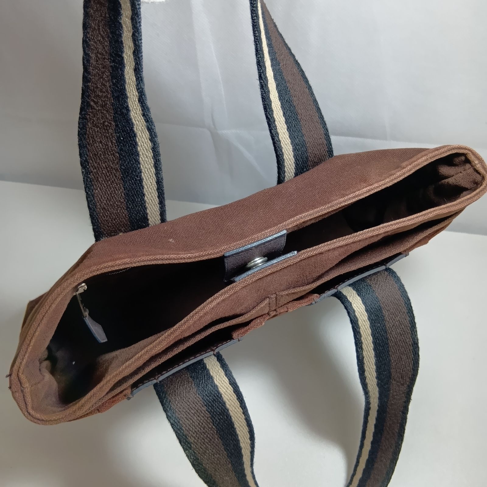 N HERMES エルメス トロカホリゾンタル PM ハンドバッグ カバン トートバッグ ユニセックス ブラウン