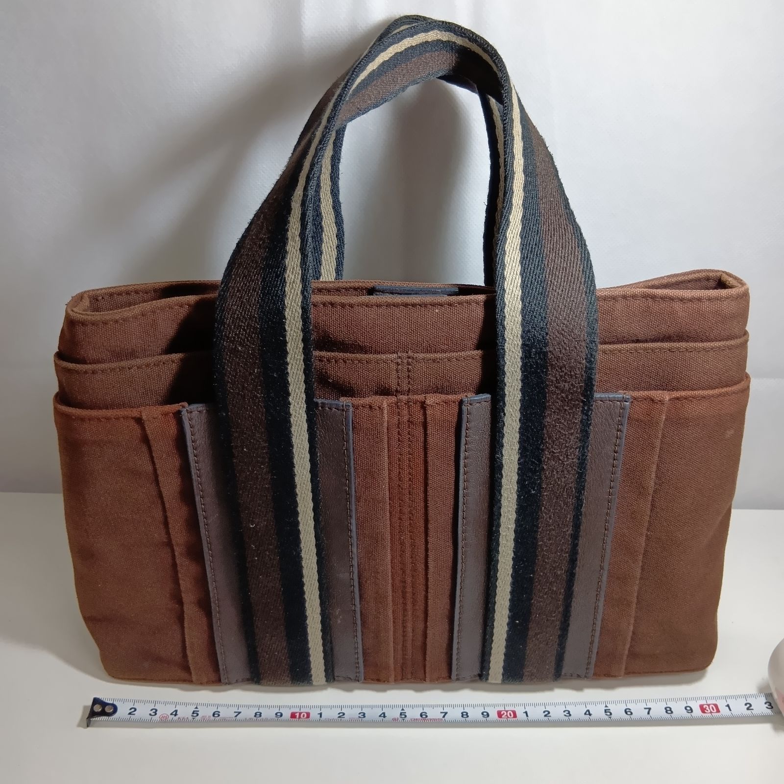 N HERMES エルメス トロカホリゾンタル PM ハンドバッグ カバン トートバッグ ユニセックス ブラウン