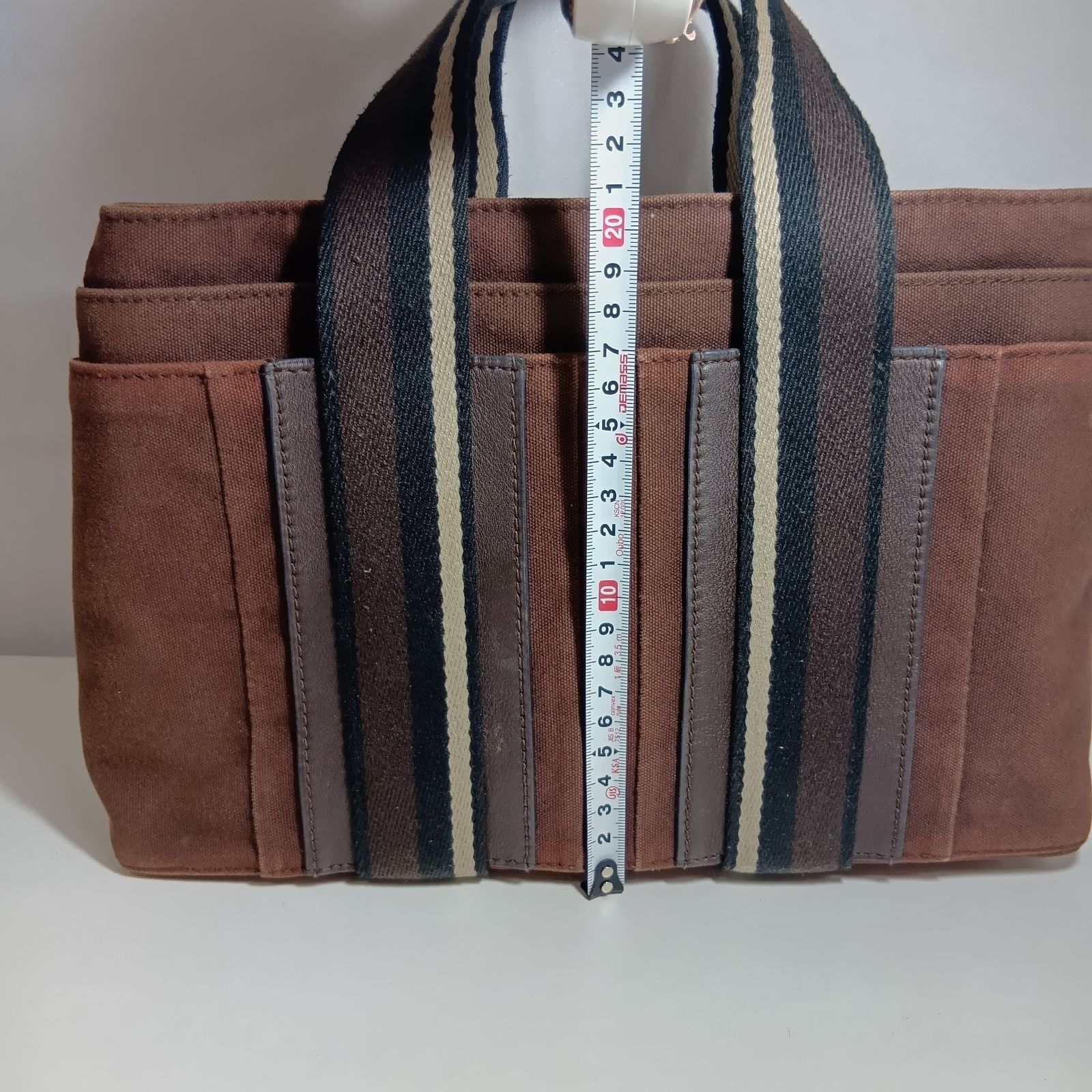N HERMES エルメス トロカホリゾンタル PM ハンドバッグ カバン トートバッグ ユニセックス ブラウン