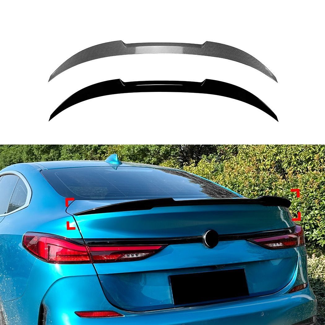 ビーエムダブリュー BMW 2シリーズ 2 Series F44 Gran Coupe 2020年以降対応 リアスポイラー トランクスポイラー ダックテール ABS製 ピアノブラック カーボン調 ブレードデザイン リアまわりを引き締めるスポーティ外装パーツ