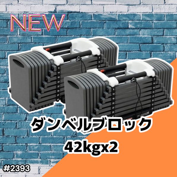 #2393 可変式 ブロック ダンベル 42kg 2個セット 簡単 重量 調整 可能 省スペース 収納可能 安心 安全 ロック機能 ※北海道、沖縄本島、沖縄の離島、その他離島へは別途配送料有り