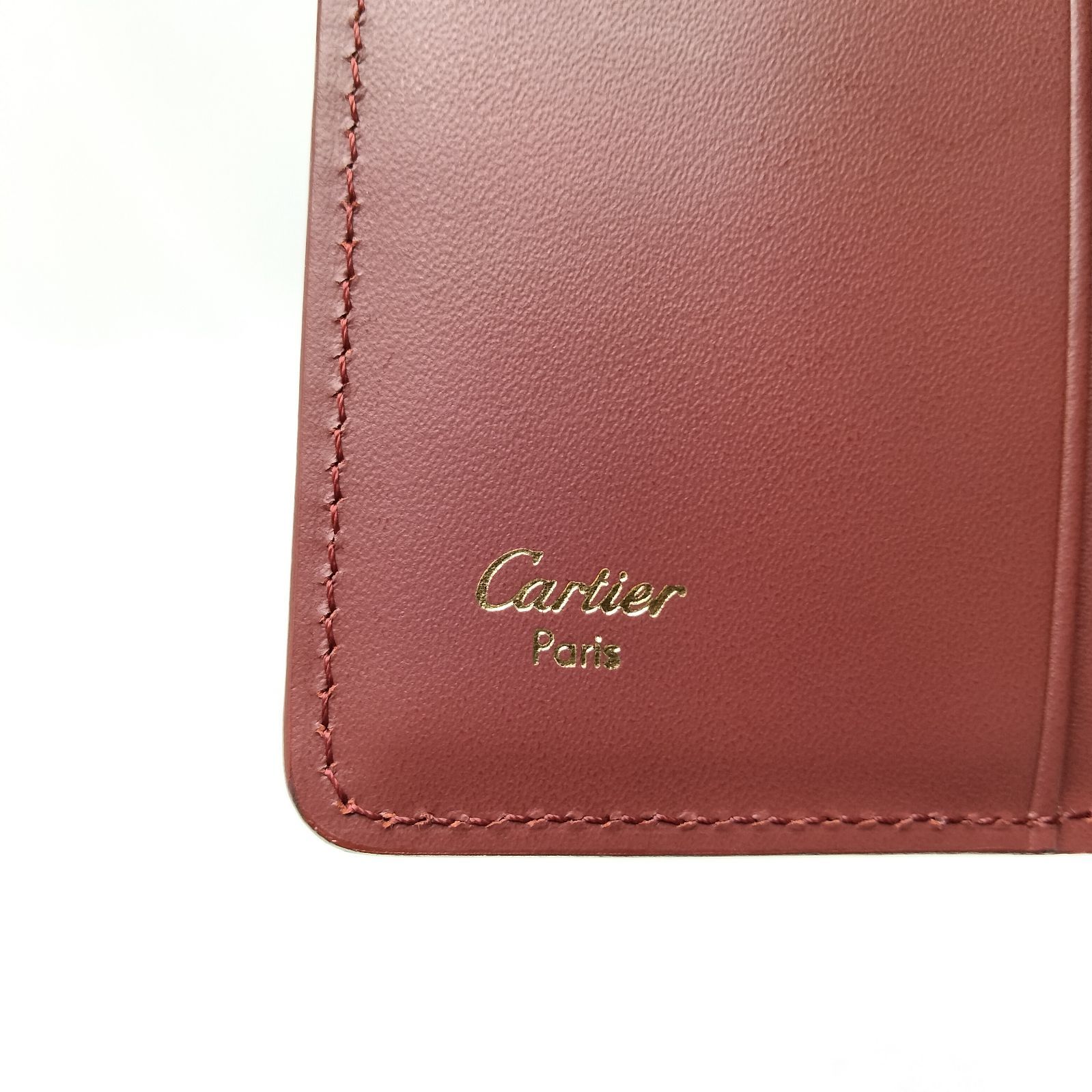 Cartier カルティエ　ボルドー　マスト　レザーオーバル型　キーホルダー ✨️Cartier✨️カルティエ マストライン レザー キーケース ボルドー