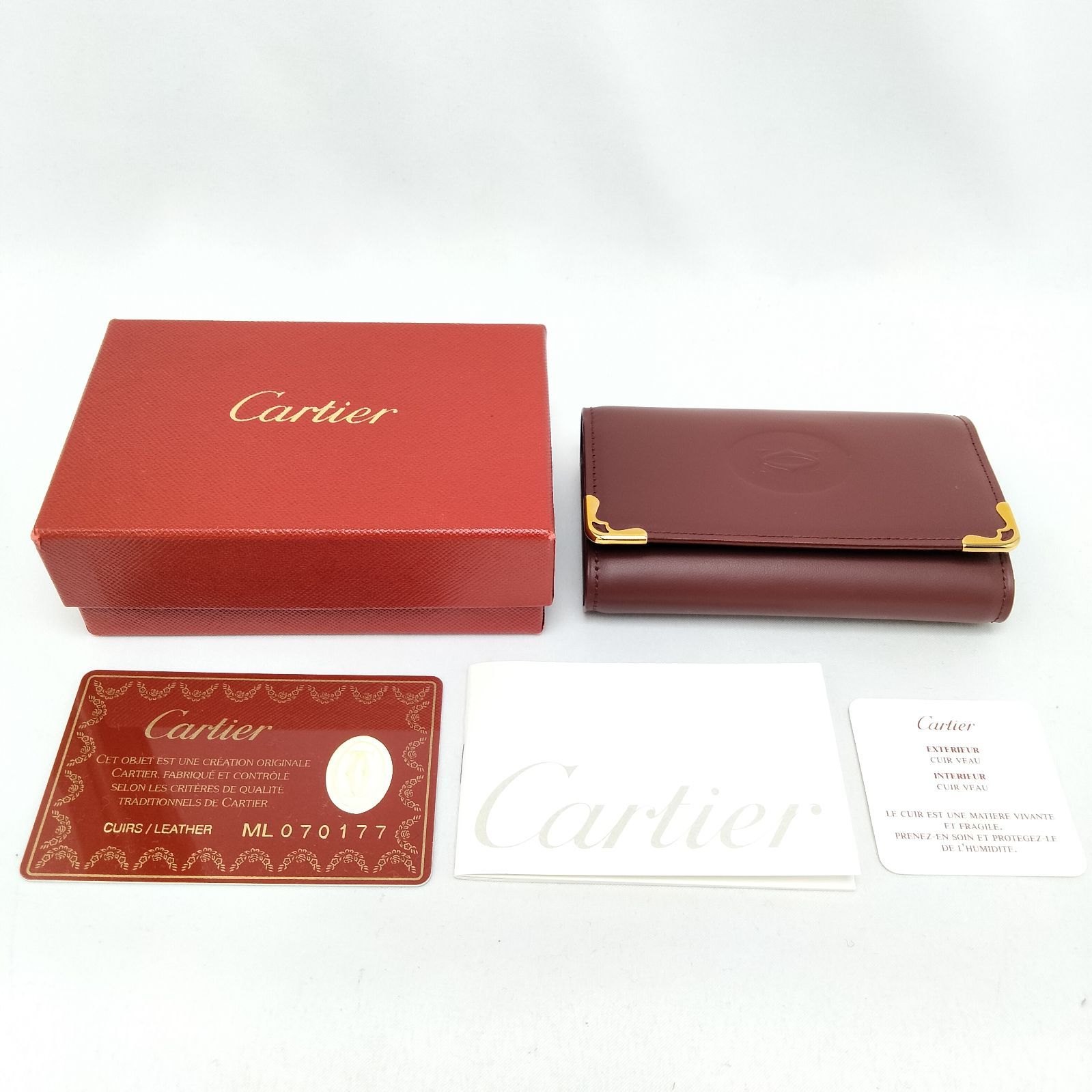 ✨️Cartier✨️カルティエ マストライン レザー キーケース ボルドー