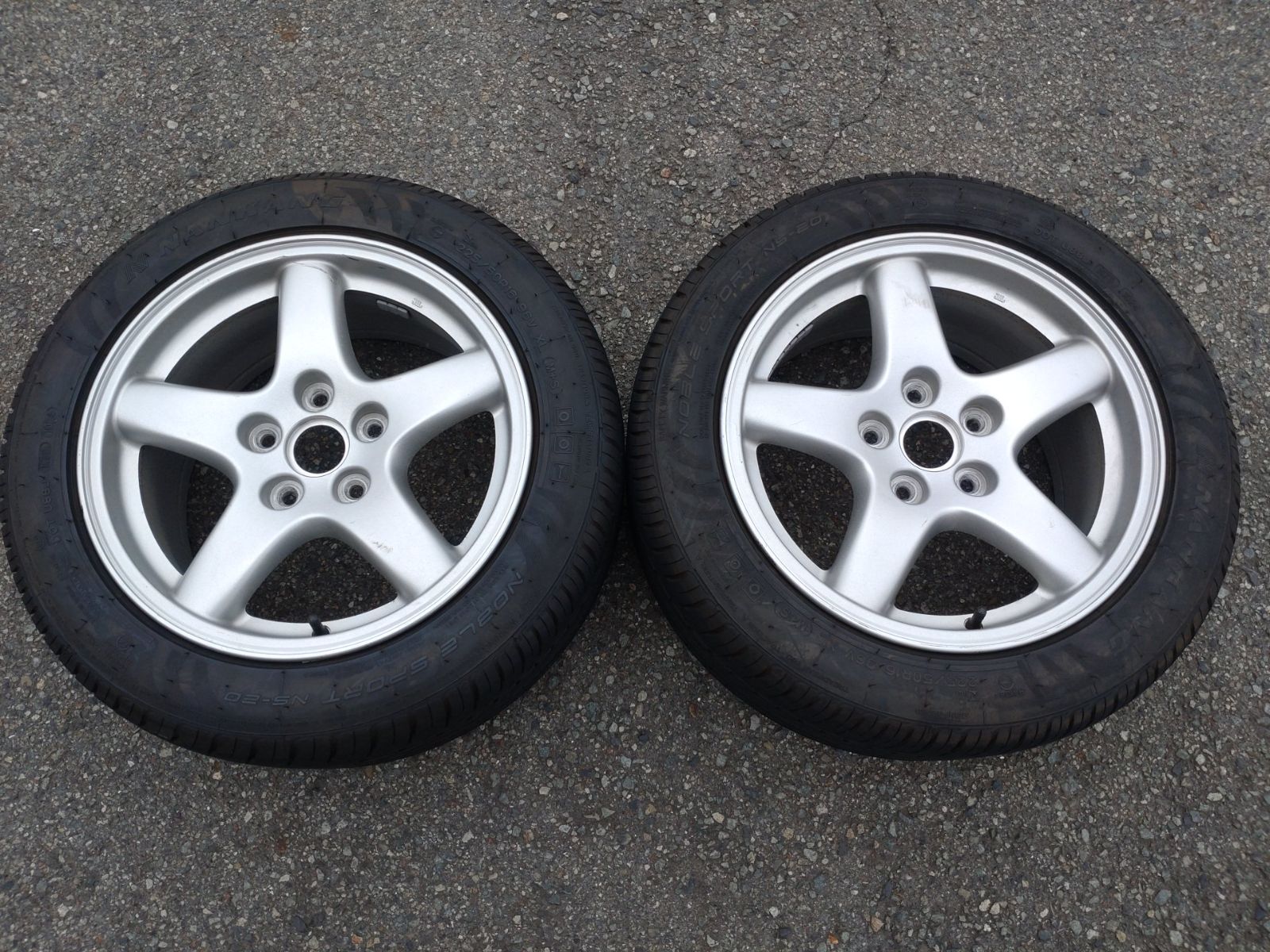 MAZDA　マツダ　RX-7　FD-3S　アンフィニ 純正 16インチ 8J +50 114.3 5H　＆　ナンカン　NOBELESPORT　NS-20　225/50R16　2本　中古