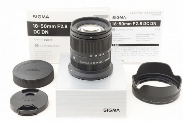 ☆美品☆ SIGMA シグマ 18-50mm F2.8 DC DN Contemporary 元箱 付属品 Canon用 （RF マウント） ♯26060601