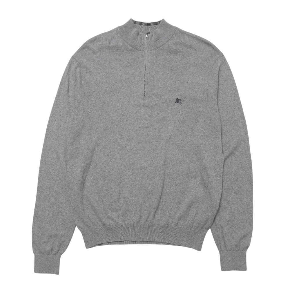 □美品□BURBERRY バーバリー ニット サイズM ハーフジップ ハイネック