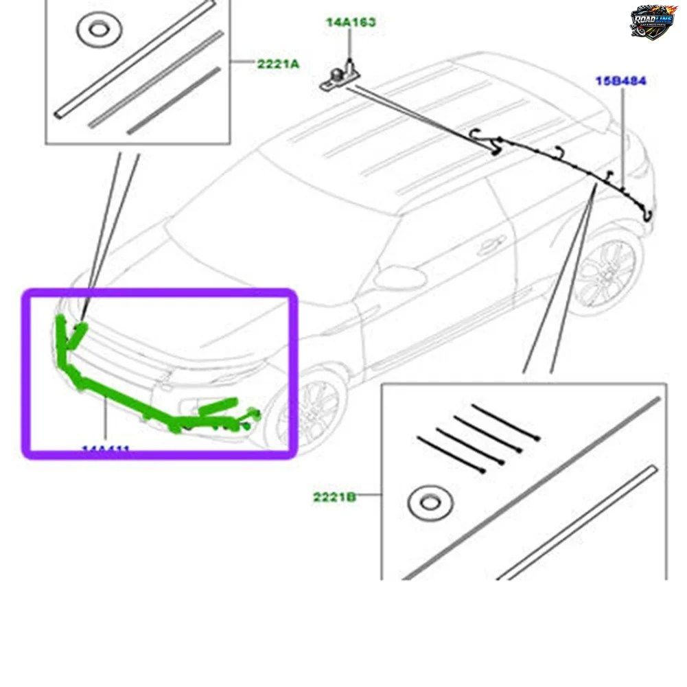 ランドローバー レンジローバー イヴォーク 2012-2019 用 フロントバンパーパーキングセンサー配線ハーネス LR086547 1個 295cm