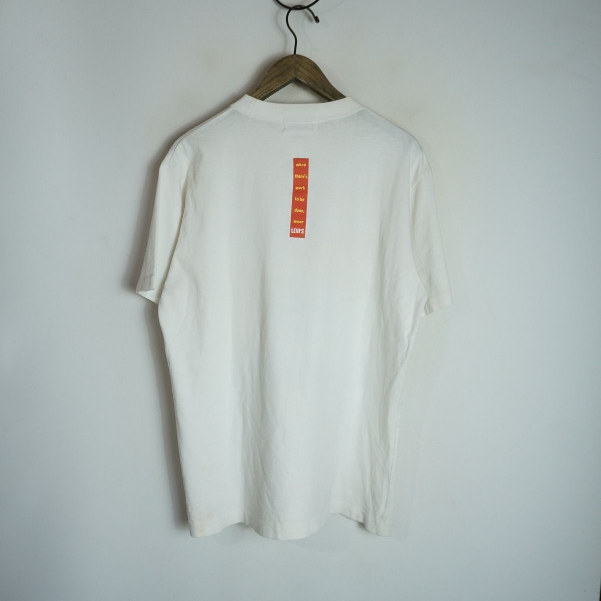 90S Levi's リーバイス 1993 グラフィック Tシャツ 半袖 カットソー ビンテージ 白 L 3517Q★4