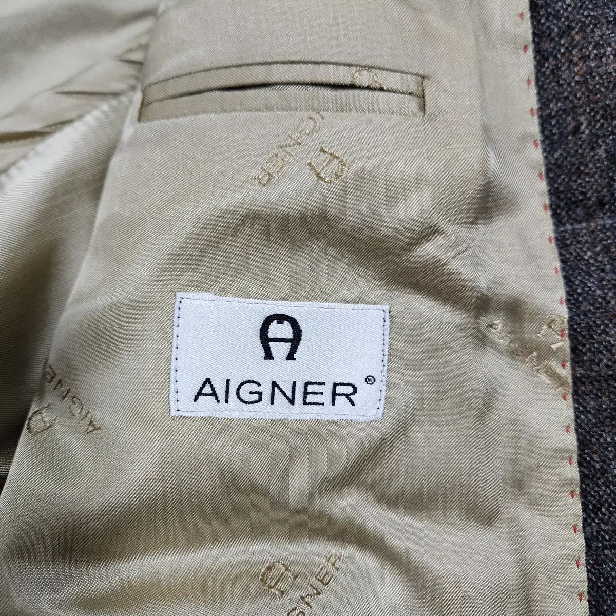 (ヴィンテージボックス) AIGNER アイグナー 正規品 ウール ジャケット 46