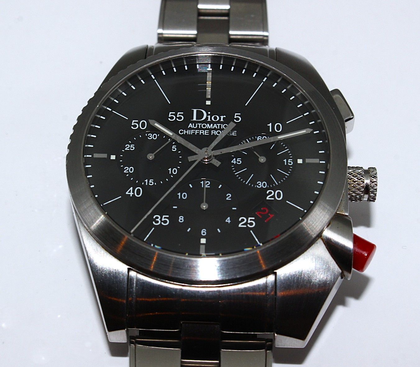 『VRW-1900』☆時計☆Dior (ディオール)☆ CD084610☆シフル ルージュ クロノグラフ☆BK文字盤 メンズ 自動巻き 稼働品☆