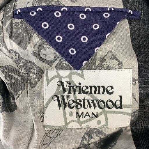 【中古】 Vivienne Westwood テーラードジャケット ウールジャケット チェック 古着 /4304 【中古】 Vivienne Westwood テーラードジャケット ウールジャケット チェック 古着 /4304