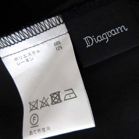ダイアグラム グレースコンチネンタル Diagram 24SS レイヤード 刺繍 シャツ ブラウス 3way 長袖 チュール レース 花柄 刺繍 38 M 黒 ブラック 032434 1147 美品