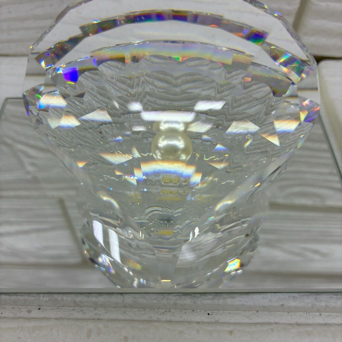 S946 Swarovski スワロフスキー 貝と真珠 オブジェ 置物 ラージサイズ 
