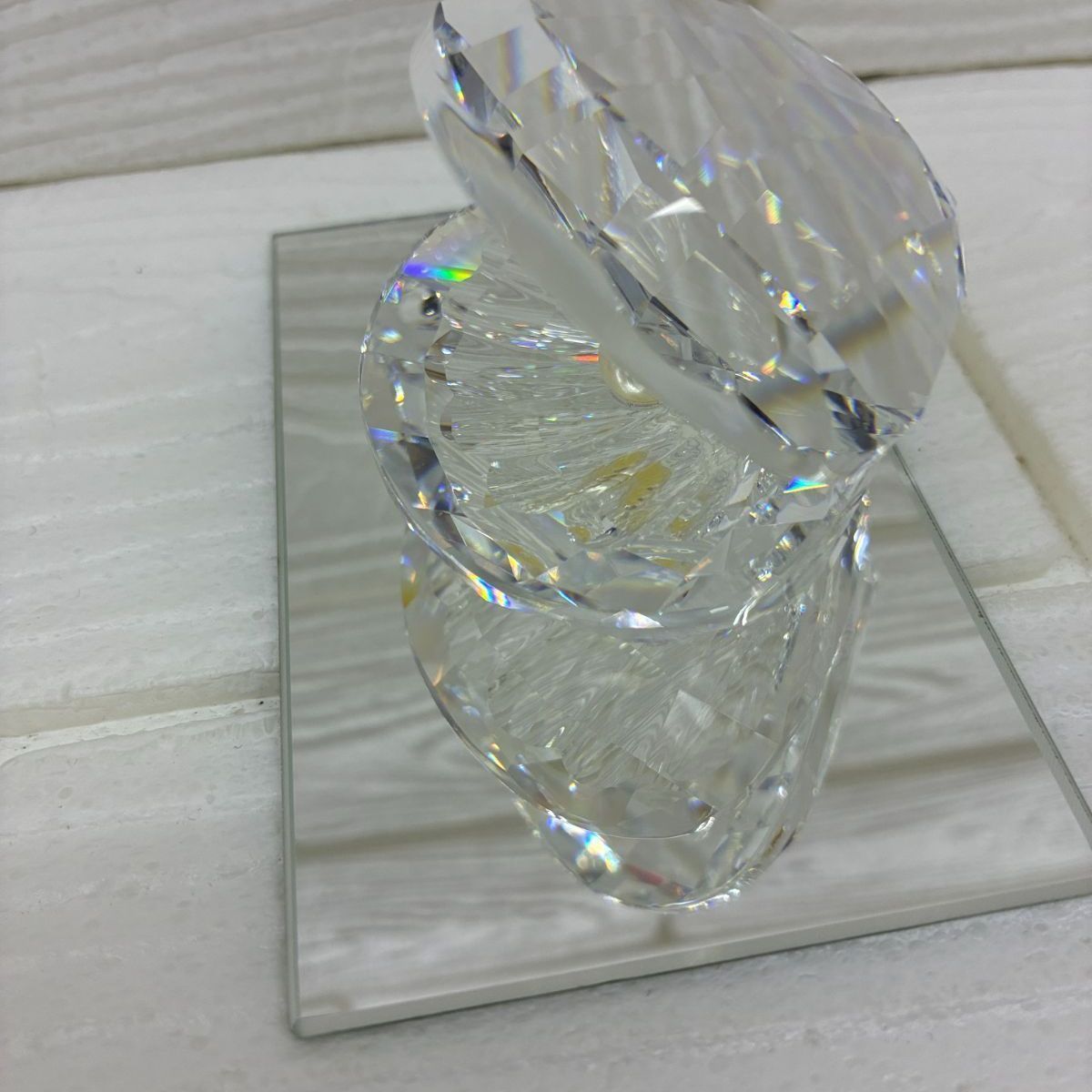 S946 Swarovski スワロフスキー 貝と真珠 オブジェ 置物 ラージサイズ 