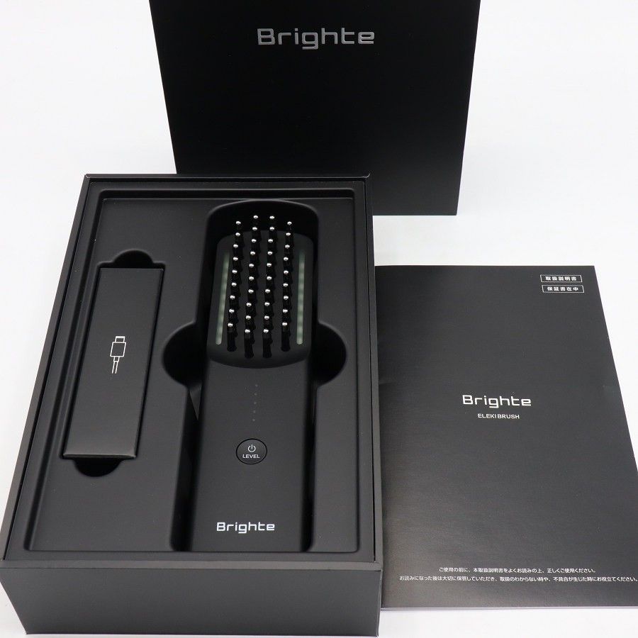 【美品】Brighte ELEKI BRUSH BRT-FS145 ブラック 美顔器 EMS フェイスケア ブライト エレキブラシ 本体