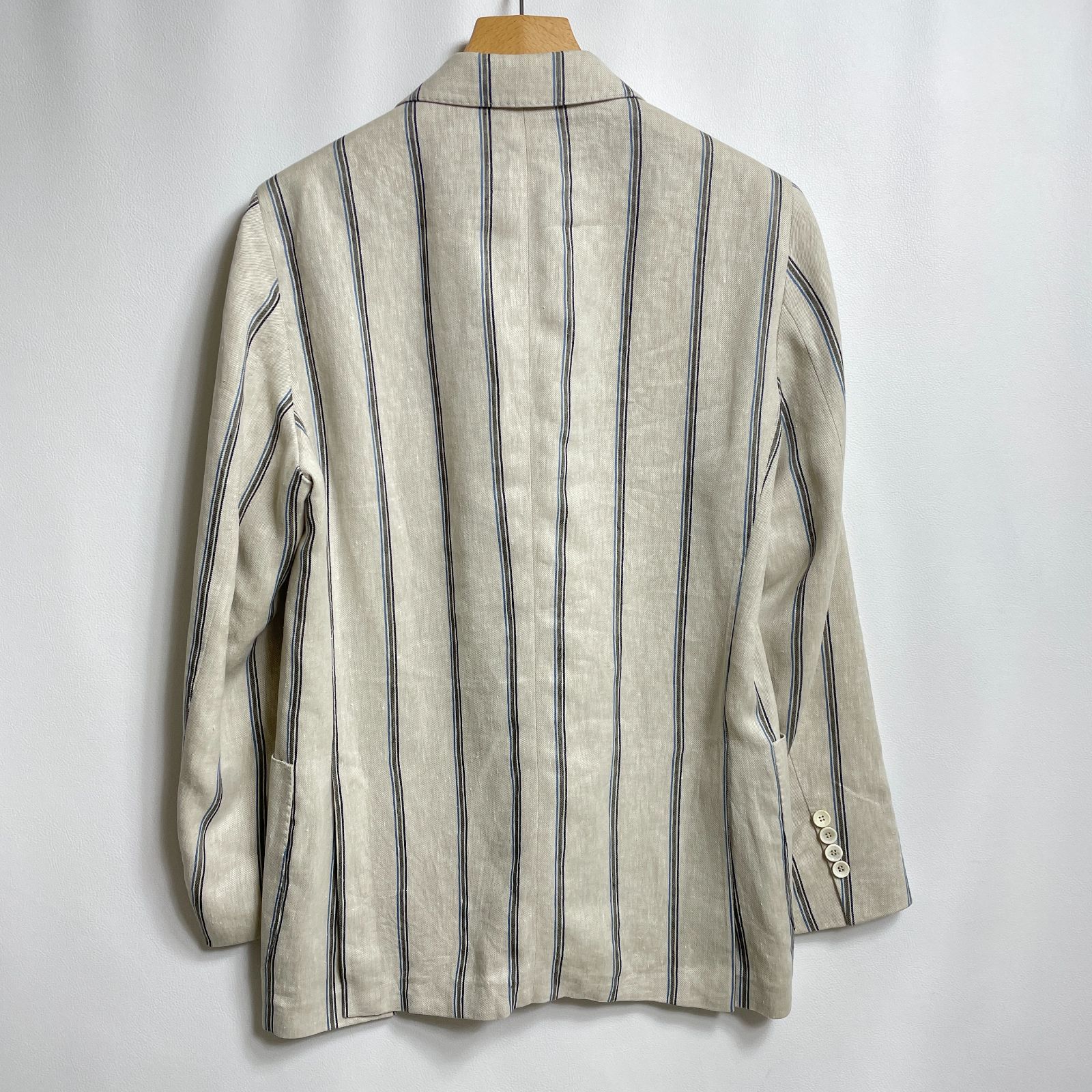 LARDINI ラルディーニ リネン テーラードジャケット ストライプ 48 L