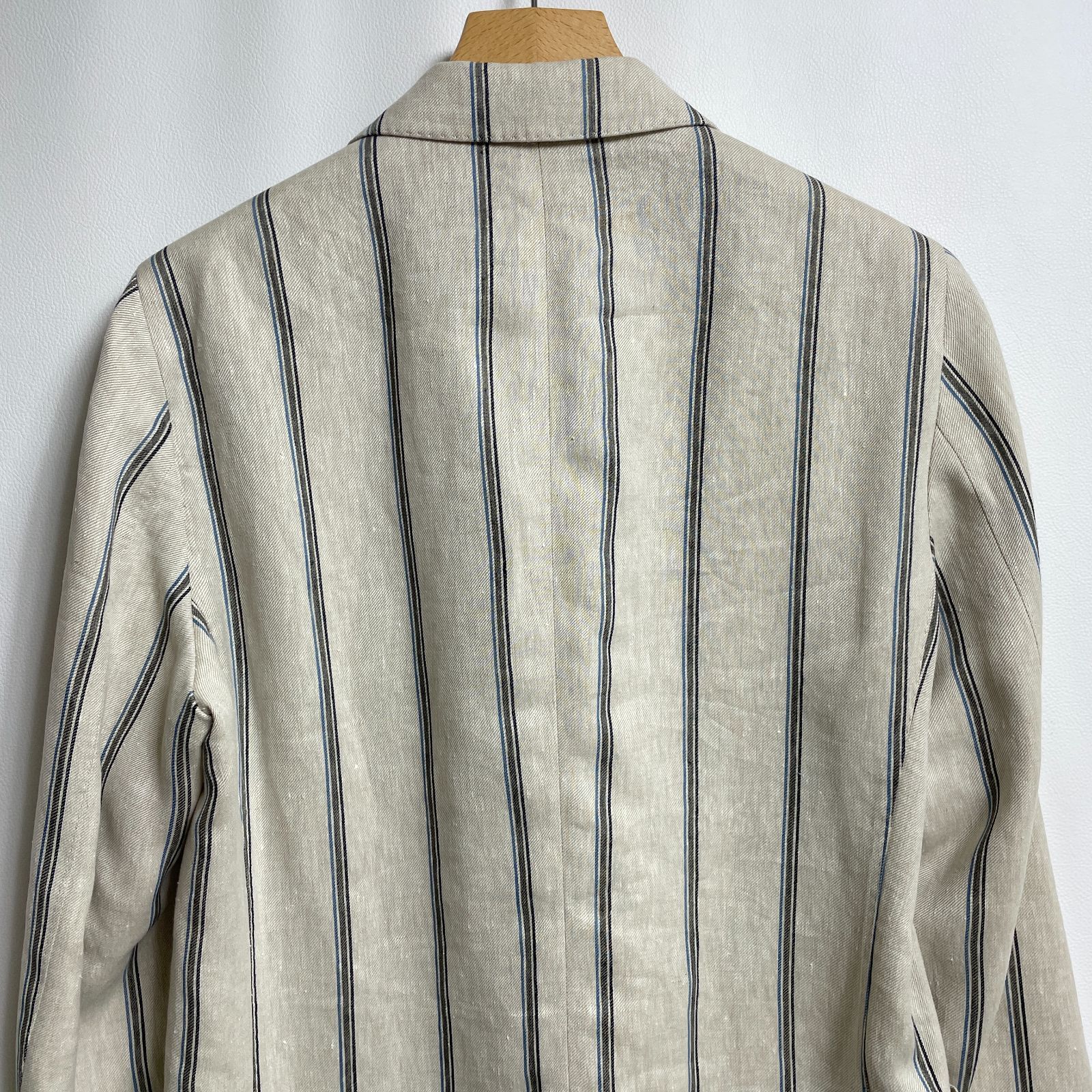 LARDINI ラルディーニ リネン テーラードジャケット ストライプ 48 L
