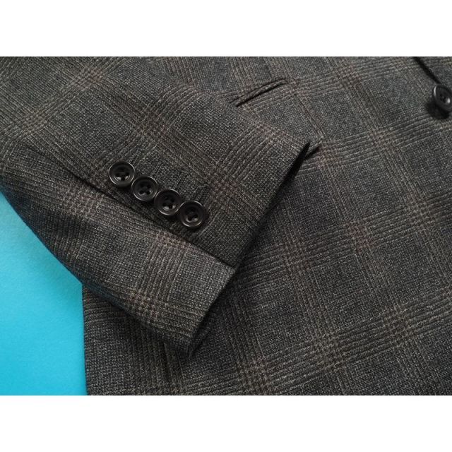 新品 azabu tailor 麻布テーラー 日本製 秋冬『CANONICO カノニコ 伊製生地』起毛 スリーピース スーツ46A(A5程度)灰 0915-027