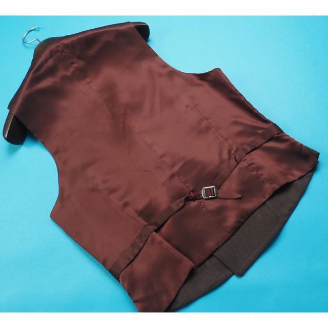 新品 azabu tailor 麻布テーラー 日本製 秋冬『ロロピアーナ T WAY 伊製生地』ツイード スリーピース スーツ46A(A5程度)茶 0830-122