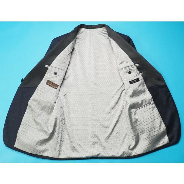 新品 azabu tailor 麻布テーラー 日本製 秋冬『CANONICO カノニコ 伊生地』 Super100's ウール100% タキシード スーツ 46A(A5)紺 0902-154 新品 azabu tailor 麻布テーラー 日本製 秋冬『CANONICO カノニコ 伊生地』 Super100's ウール100% タキシード スーツ 46A(A5)紺 0902-154