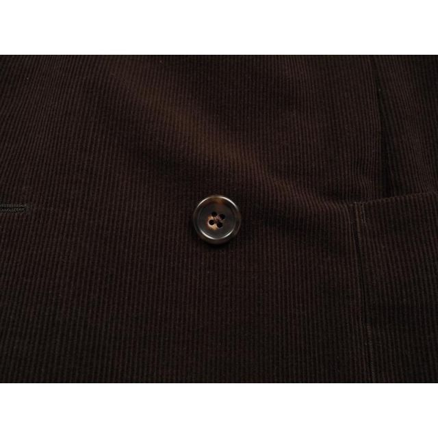 新品定価10万円 azabu tailor 麻布テーラー 日本製 秋冬『REDAELLI レダエリ 伊製生地』 コーデュロイ ダブルブレスト スーツ 46A(A5程度)茶 0817-002