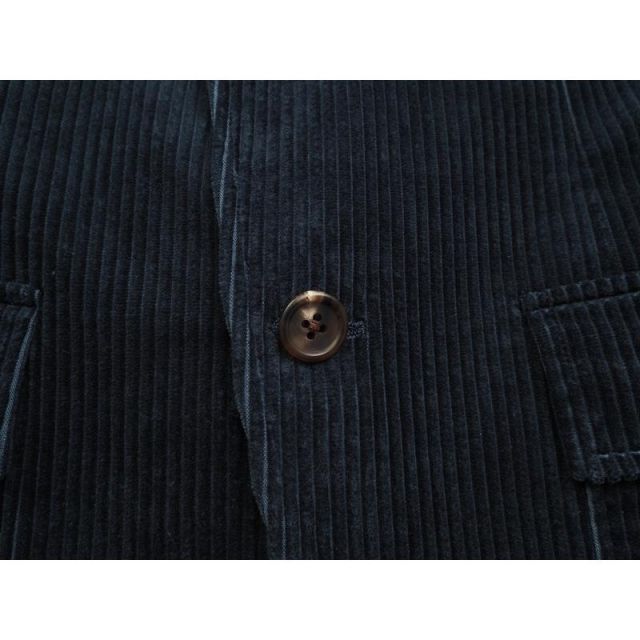 新品定価9.5万円 azabu tailor 麻布テーラー 日本製 秋冬『REDAELLI レダエリ 伊製生地』コーデュロイ ダブルブレスト スーツ 46A(A5相当)青 0820-140